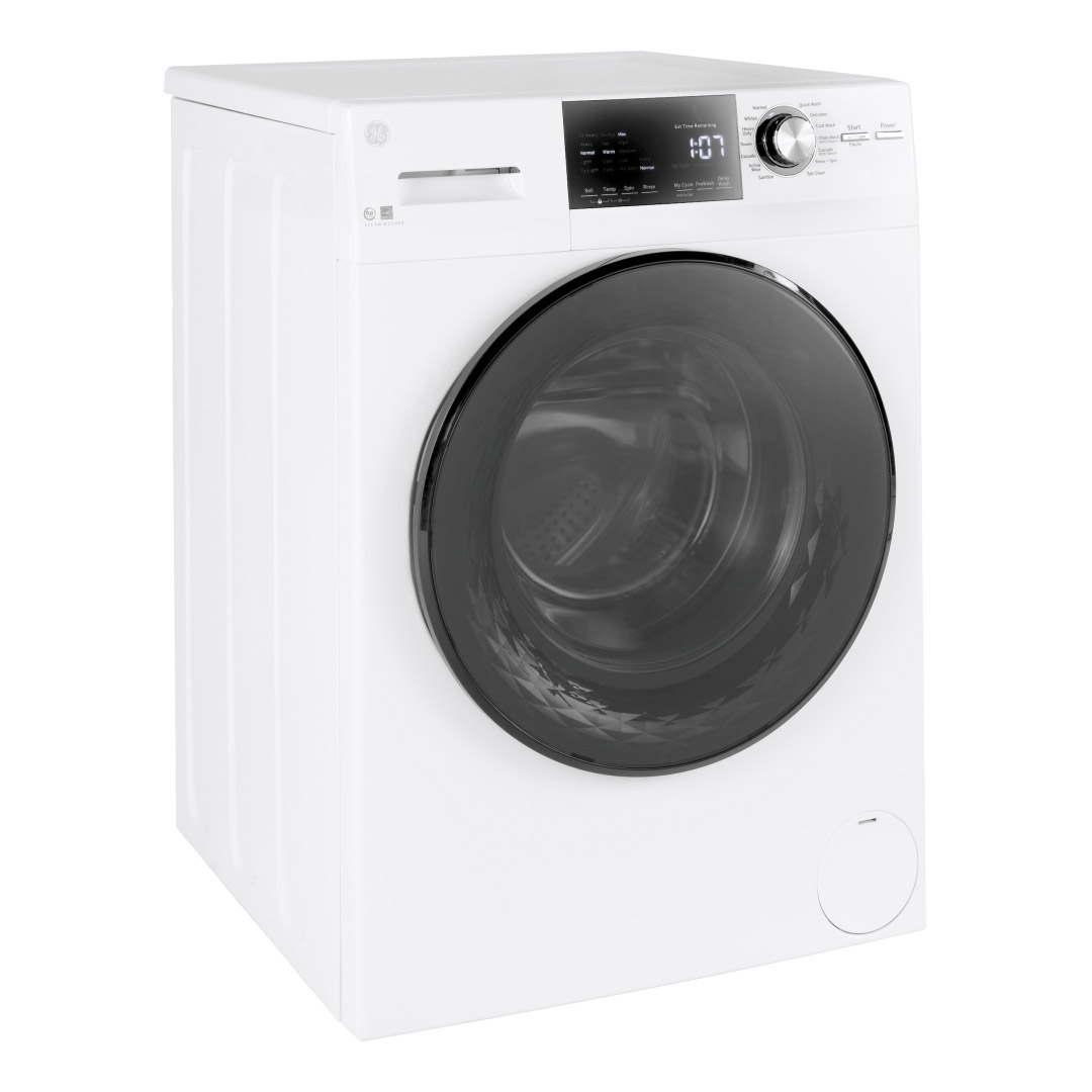 GE 2.8 Cu. Ft. Capacity Stainless Steel Drum Frontload Washer and 4.1 Cu. Ft. Front Load Electric Dryer - GFW148SSMWW-GFD14JSINWW