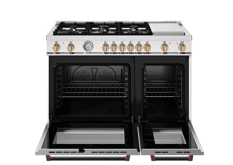 48" Bertazzoni Freestanding  Dual Fuel 6 Burners and Griddle Range - MAS486GDFMNG