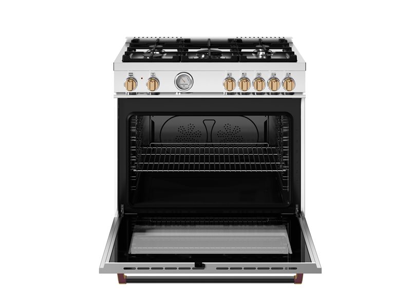 36" Bertazzoni Dual Fuel Range 5 Burner Electric Oven - MAS365DFMBG