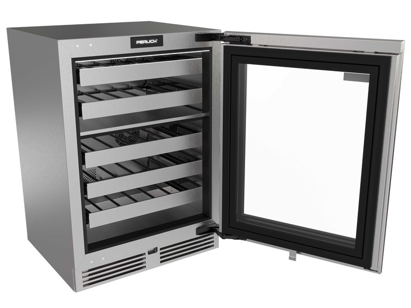 24" Perlick G5 Luxe Dual Zone Wine Reserve Glass Door - G5WD24GL
