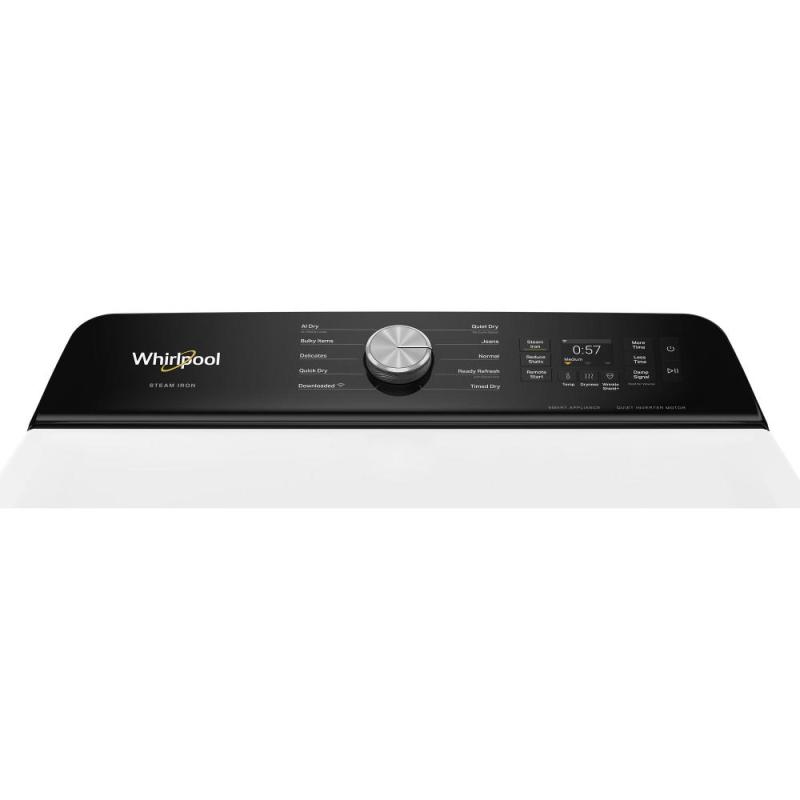 27" Whirlpool 7.5 Cu. Ft. Smart Electric Dryer with Steam Iron and AI Dry - YWED8509TW