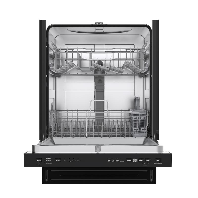 24" GE 54 dB Universal Tall Tub Hybrid Interior Dishwasher in Black - UDT610HSZBB