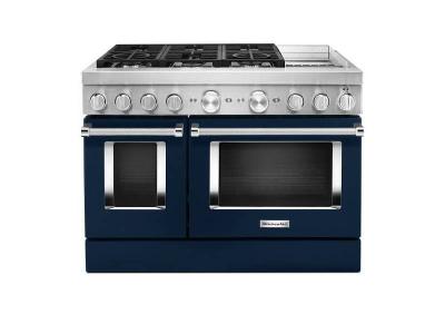 48" KitchenAid 6.3 Cu. Ft. Smart Commercial-style Dual Fuel Range With Griddle - KFDC558JIB