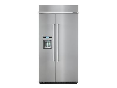 42" KitchenAid 25.5 Cu. Ft. Built-In Side by Side Refrigerator - KBSD602ESS
