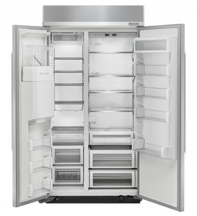 42" KitchenAid 25.5 Cu. Ft. Built-In Side by Side Refrigerator - KBSD602ESS