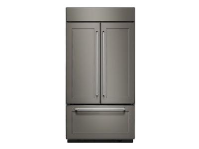 42" KitchenAid 24.2 Cu. Ft.  Built-In Panel Ready French Door Refrigerator with Platinum Interior Design - KBFN502EPA