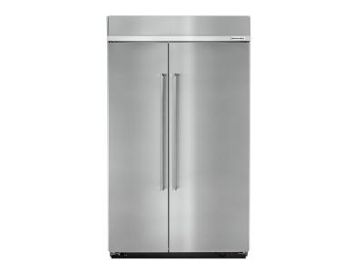 48" KitchenAid 30.0 Cu. Ft. Built-In Side by Side Refrigerator - KBSN608ESS