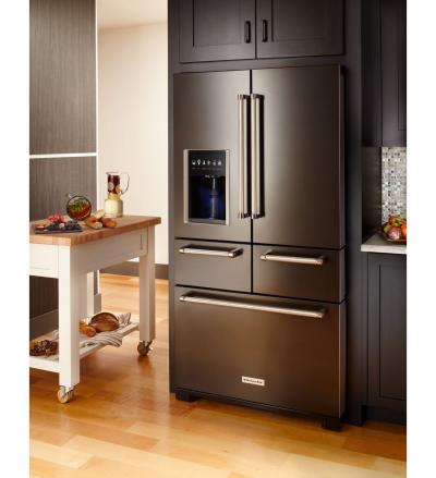36" KitchenAid 25.8 Cu. Ft. Multi-Door Freestanding Refrigerator With Platinum Interior Design - KRMF706ESS