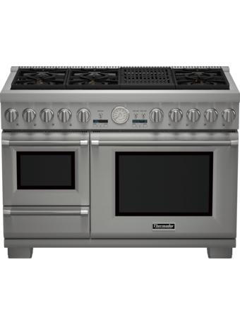 48" Thermador Professional Series Pro Grand Commercial Depth Dual Fuel Steam Range - PRD48NLSGC