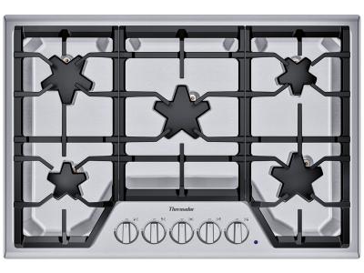 30" Thermador Built-in Patented Star Burners Gas Cooktop with - SGS305TS