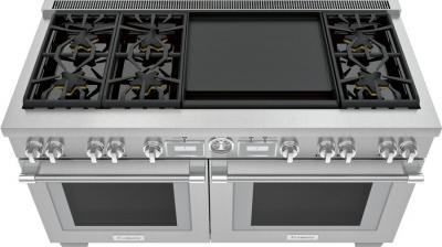 60" Thermador  Pro Grand  Commercial Depth Dual Fuel Range - PRD606WEG