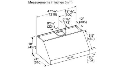 48" Thermador Pro Harmony Wall Hood, Optional Blower - PH48HWS