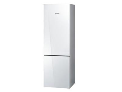 24" Bosch 10 Cu. Ft. 800 Series Glass Door Counter-Depth Bottom Freezer Refrigerator - B10CB80NVW