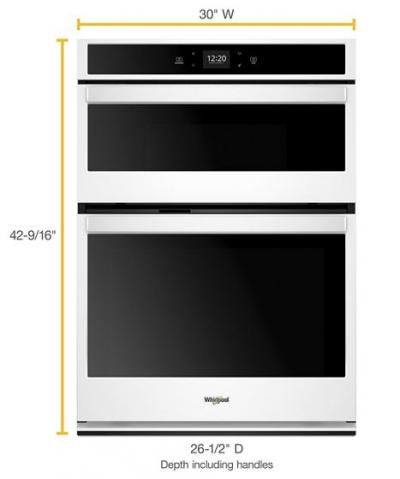 30" Whirlpool 6.4 Cu. Ft. Smart Combination Wall Oven With Touchscreen - WOC54EC0HW
