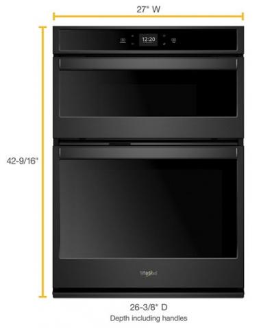 27" Whirlpool 5.7 Cu. Ft. Smart Combination Wall Oven With Touchscreen - WOC54EC7HB