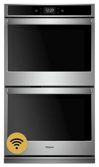 30" Whirlpool 10.0 Cu. Ft. Smart Double Wall Oven With True Convection Cooking - WOD77EC0HS