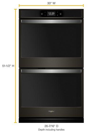 30" Whirlpool 10.0 Cu. Ft. Smart Double Wall Oven With True Convection Cooking - WOD77EC0HV